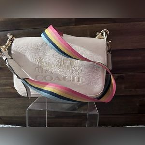 Coach crossbody rainbow straps